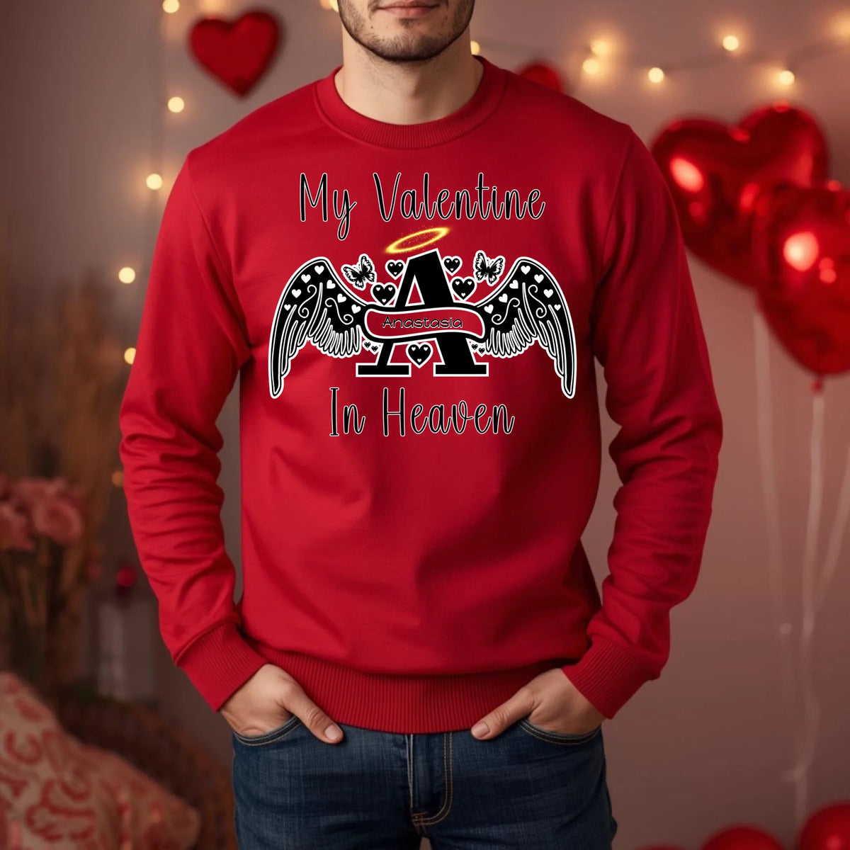 Personalized Angel Letter memorial sweatshirt or hoodie