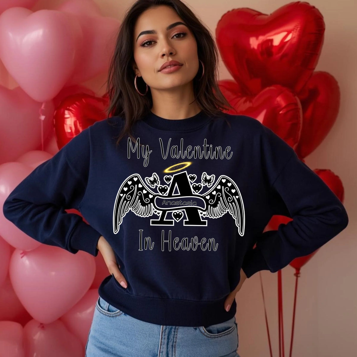 Personalized Angel Letter memorial sweatshirt or hoodie