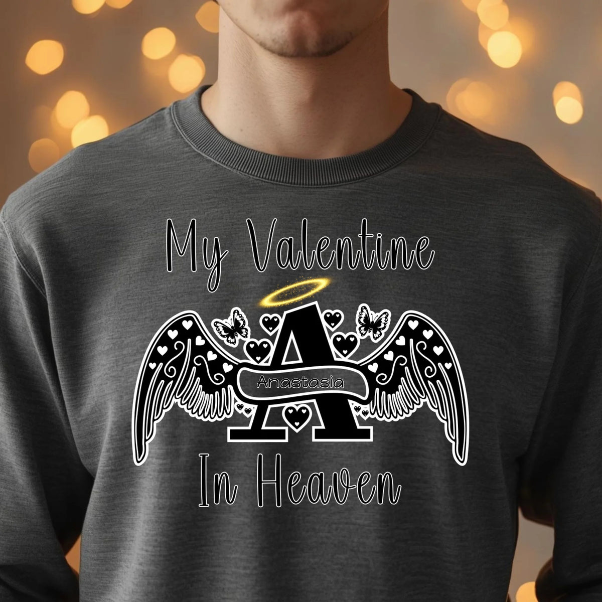 Personalized Angel Letter memorial sweatshirt or hoodie