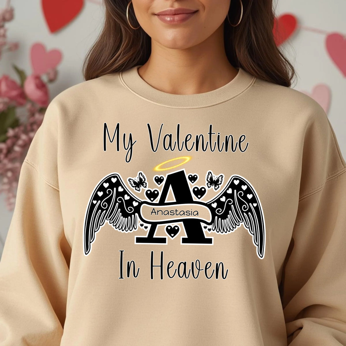Personalized Angel Letter memorial sweatshirt or hoodie