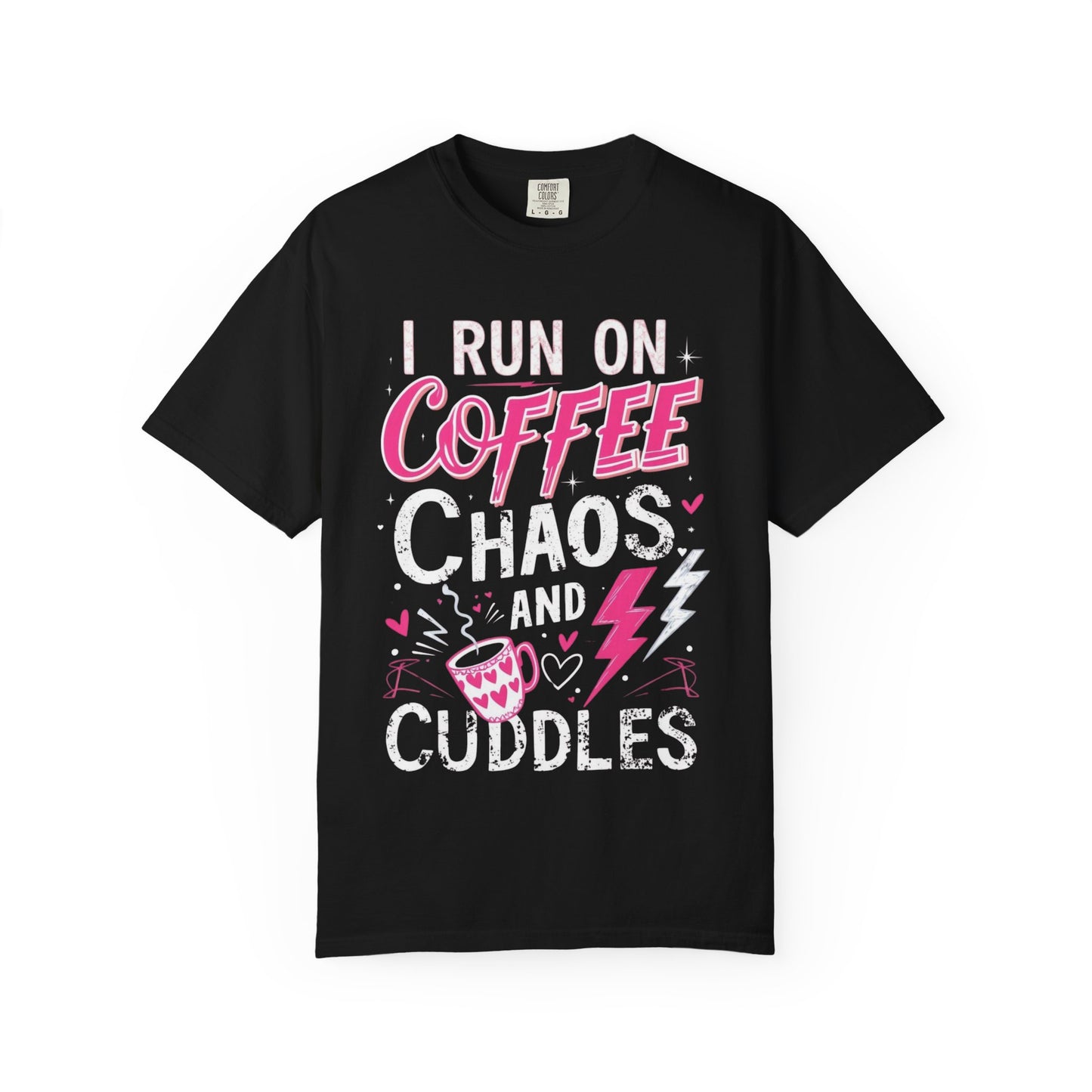 Coffee Chaos and Cuddles T-Shirt for Moms & Coffee Lovers