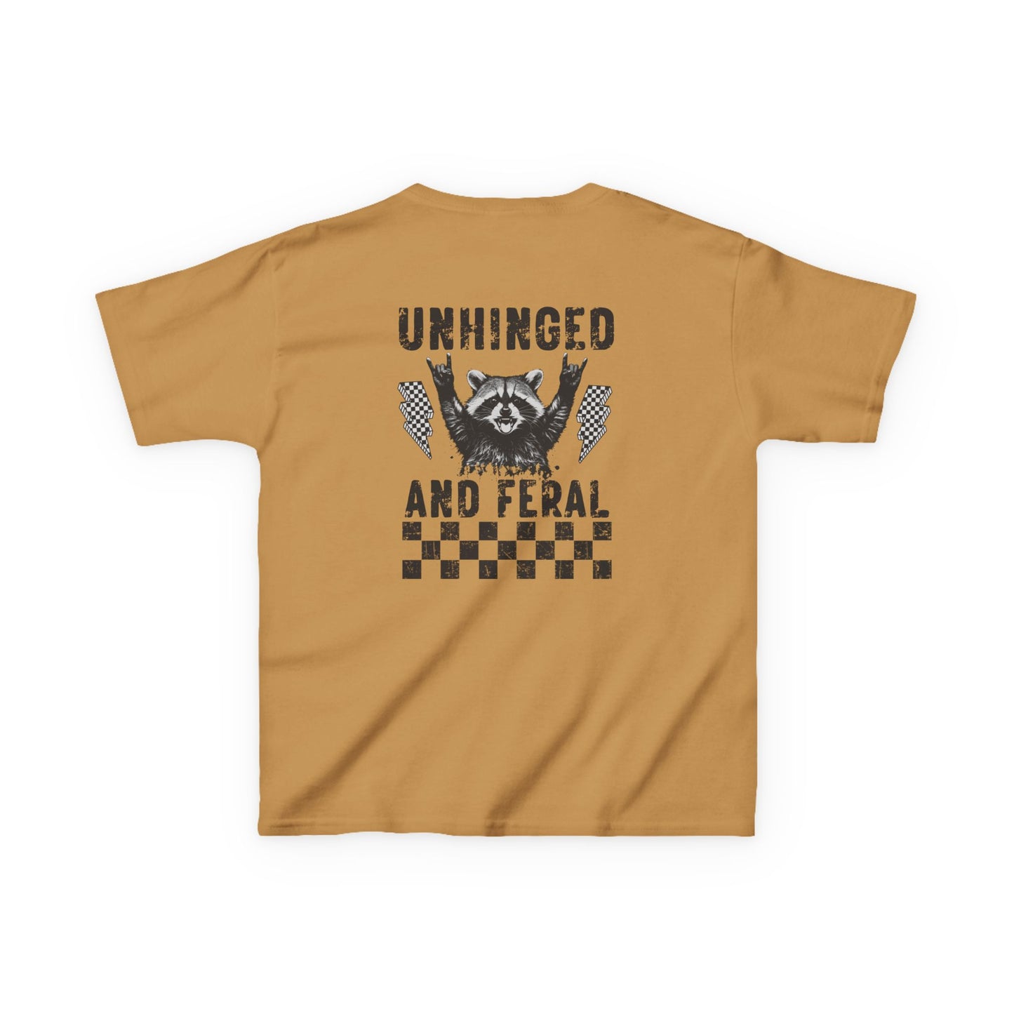 Unhinged & Feral Raccoon big Kids Tee