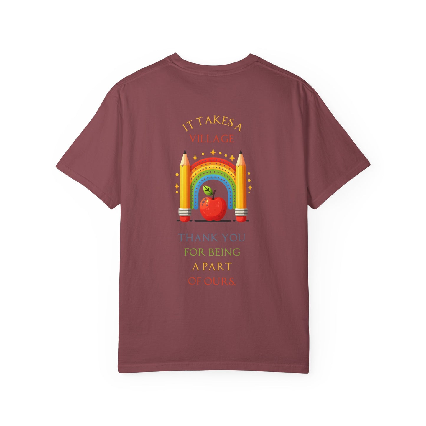 Teacher Appreciation GraphicT-Shirt – ‘It Takes a Village’ Design
