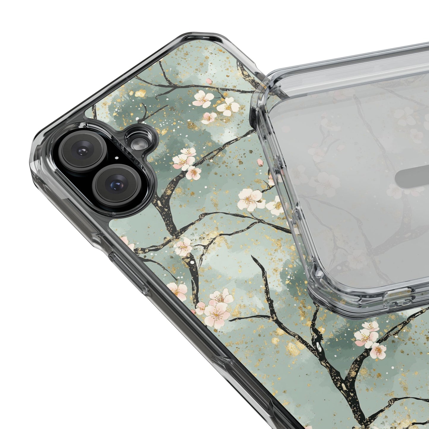 Floral Phone Case, Clear Impact Case, Nature Inspired Design