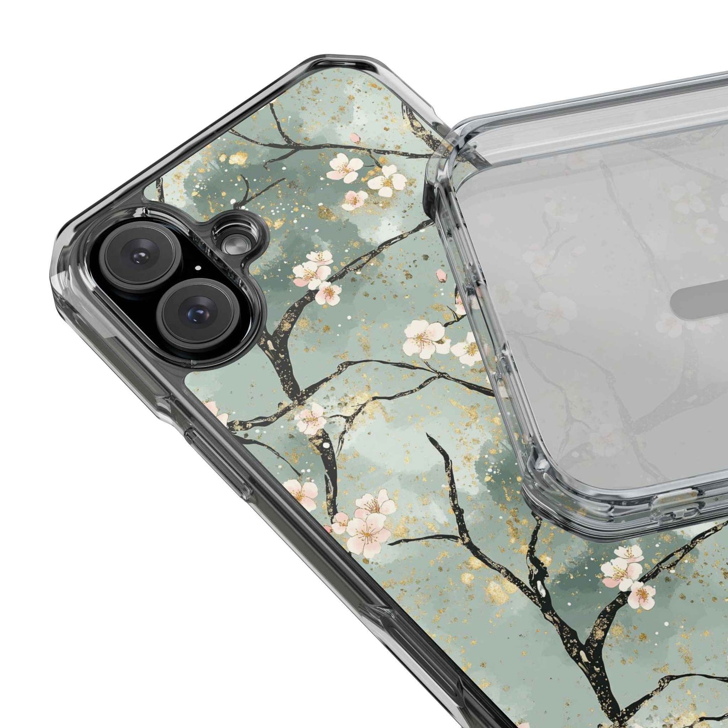 Floral Phone Case, Clear Impact Case, Nature Inspired Design