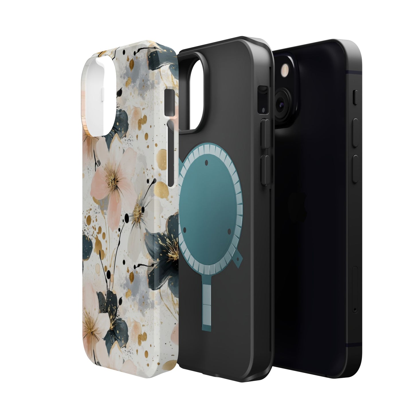 Flower Pattern Magnetic Tough Cases