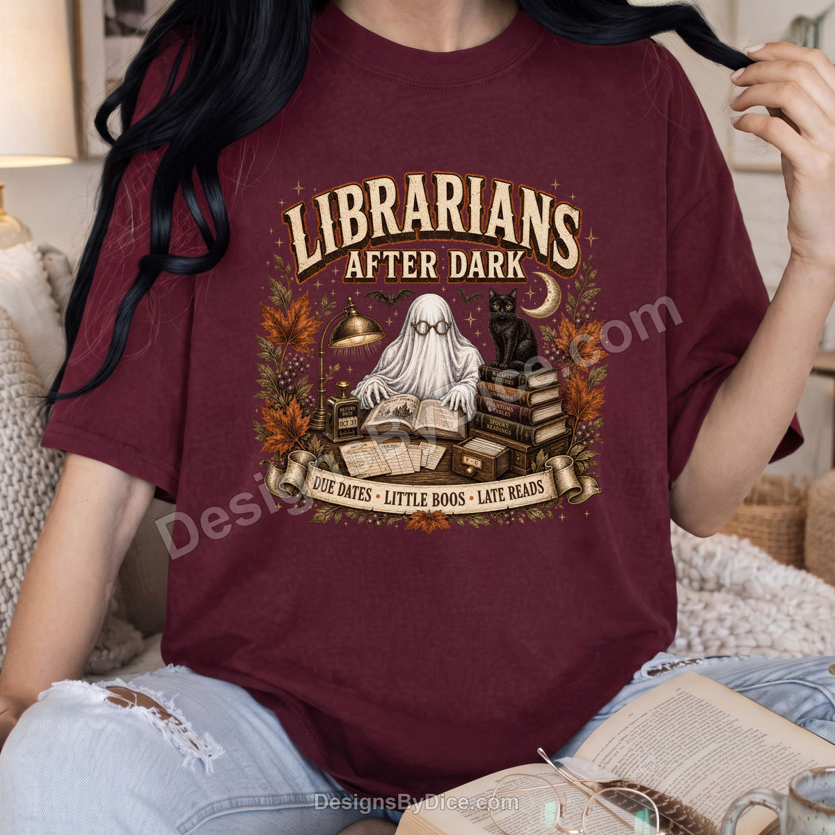 Librarians After Dark Shirt | Halloween Book Lover Tee