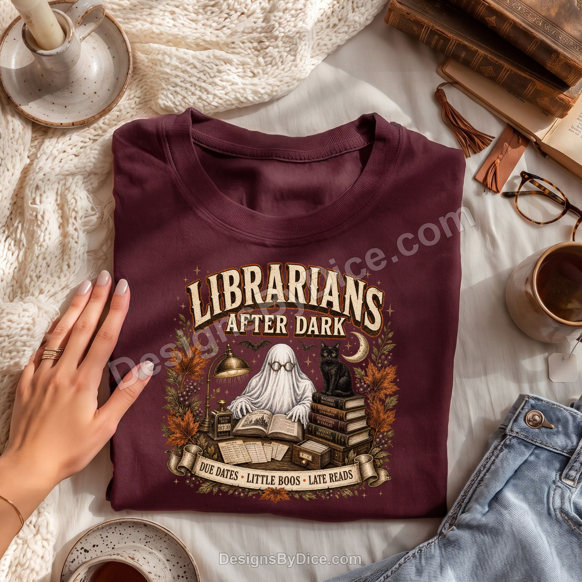 Librarians After Dark Shirt | Halloween Book Lover Tee