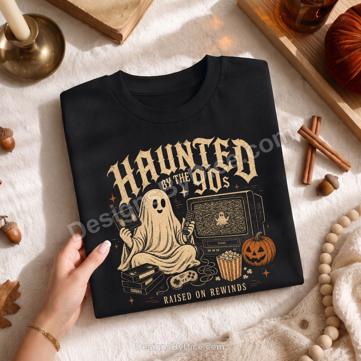 Haunted by the 90s Shirt | Retro Halloween Ghost Graphic Tee