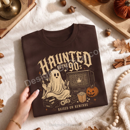 Haunted by the 90s Shirt | Retro Halloween Ghost Graphic Tee
