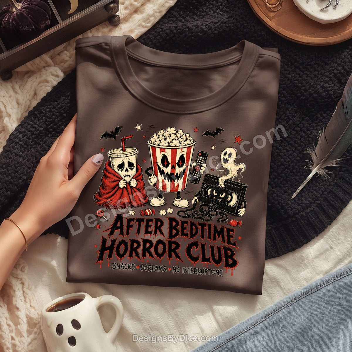After Bedtime Horror Club Shirt | Retro Halloween Movie Tee