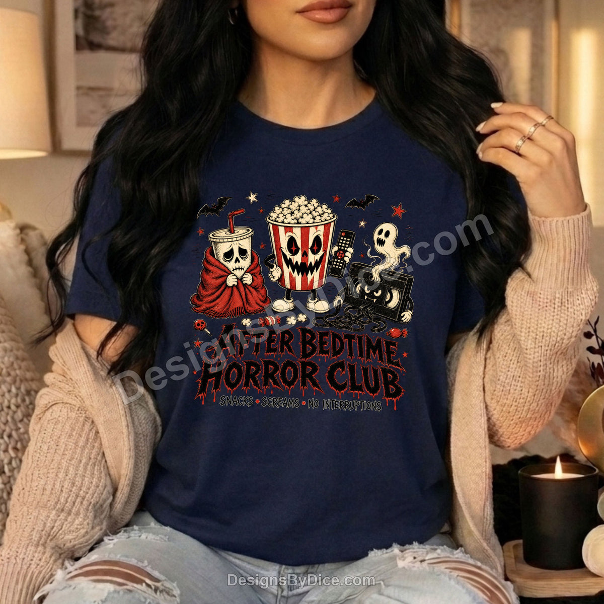 After Bedtime Horror Club Shirt | Retro Halloween Movie Tee