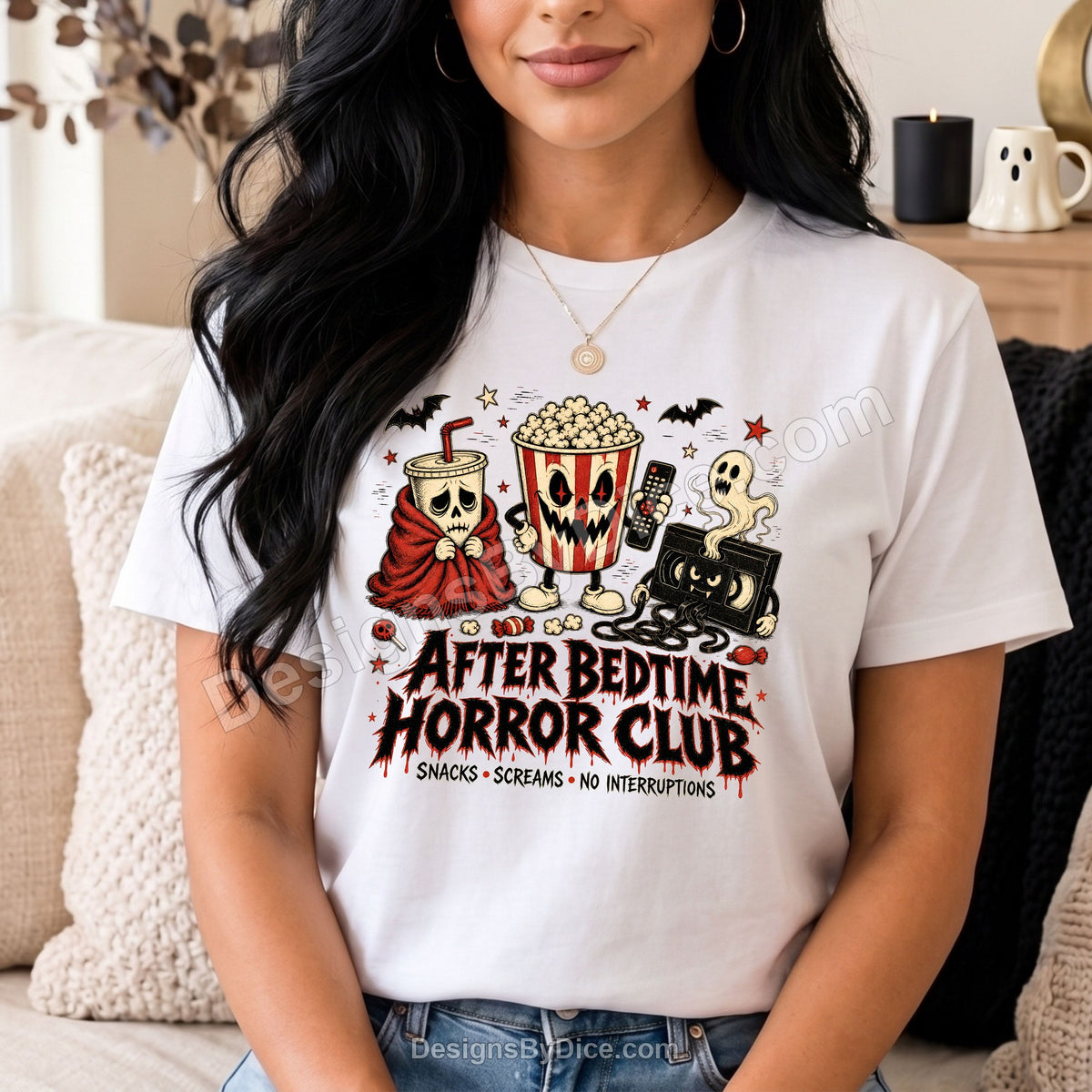 After Bedtime Horror Club Shirt | Retro Halloween Movie Tee