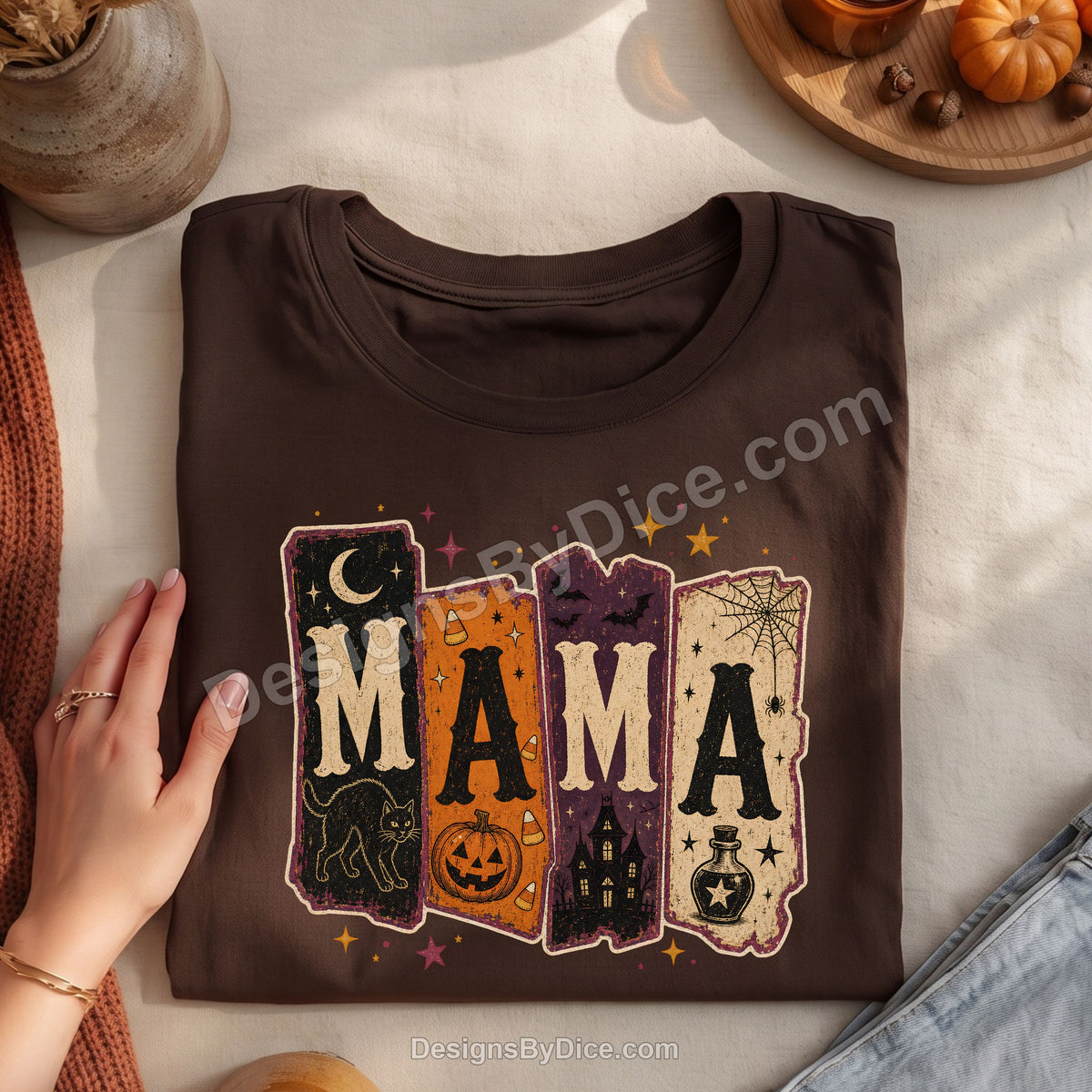 Spooky Mama Shirt | Vintage Halloween Mama Graphic Tee