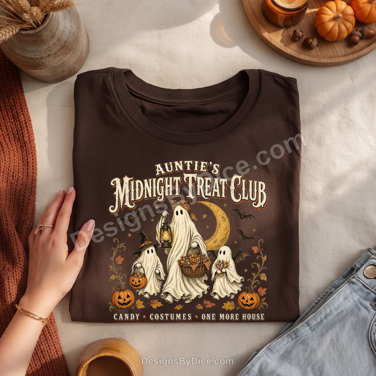 Auntie's Midnight Treat Club Shirt | Funny Halloween Aunt Graphic Tee