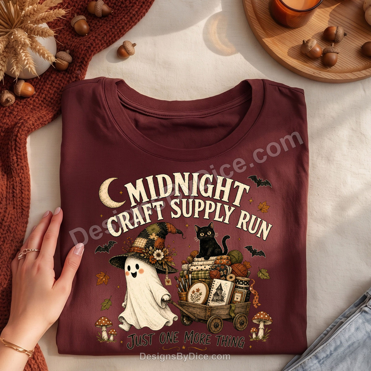 Midnight Craft Supply Run Tee | Funny Ghost Craft Lover Shirt