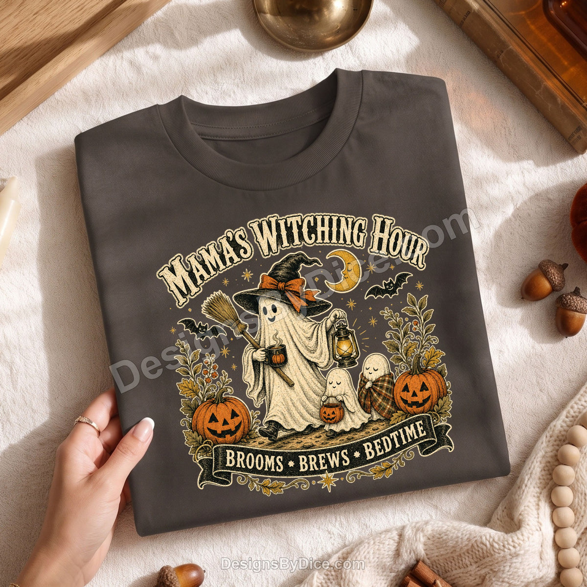 Mama's Witching Hour Shirt | Cute Halloween Mom Ghost Tee
