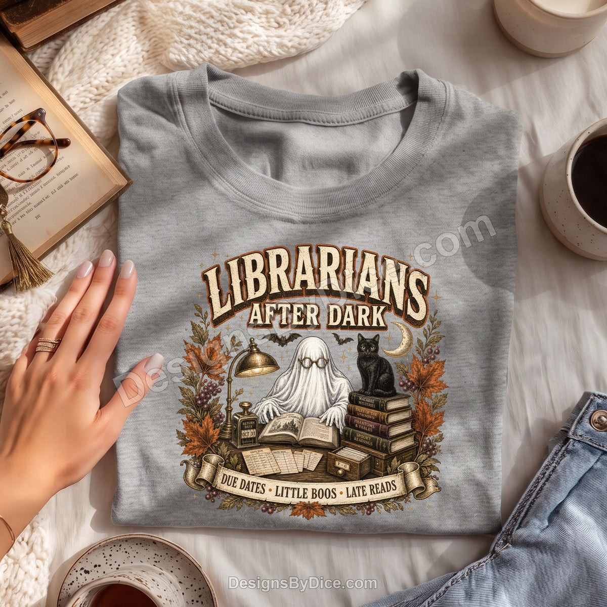 Librarians After Dark Shirt | Halloween Book Lover Tee