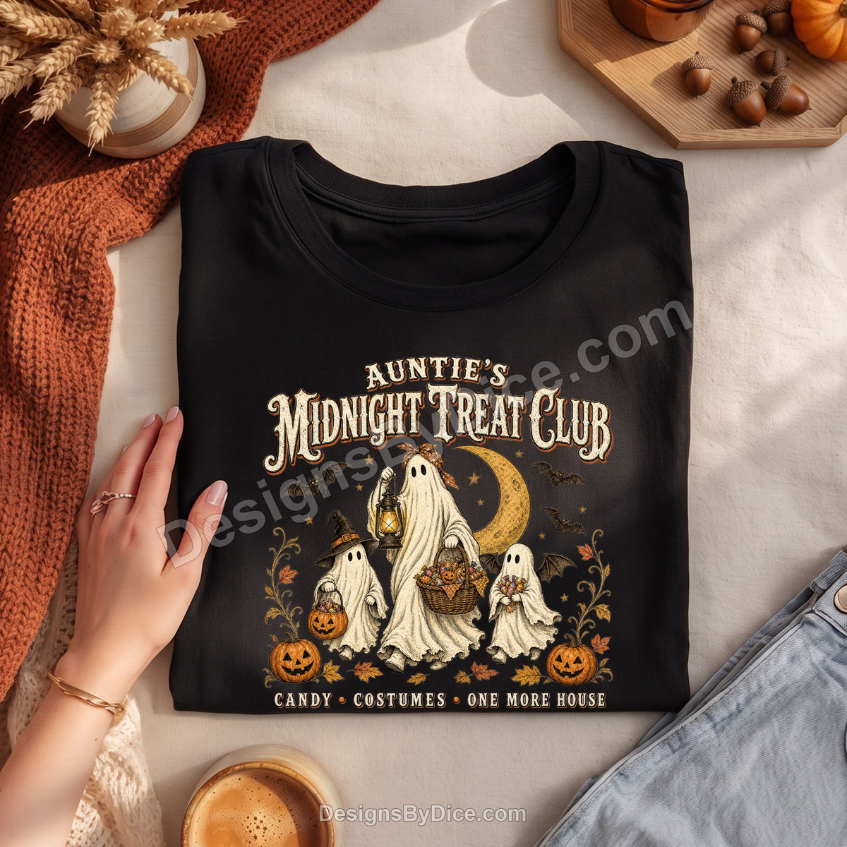 Auntie's Midnight Treat Club Shirt | Funny Halloween Aunt Graphic Tee