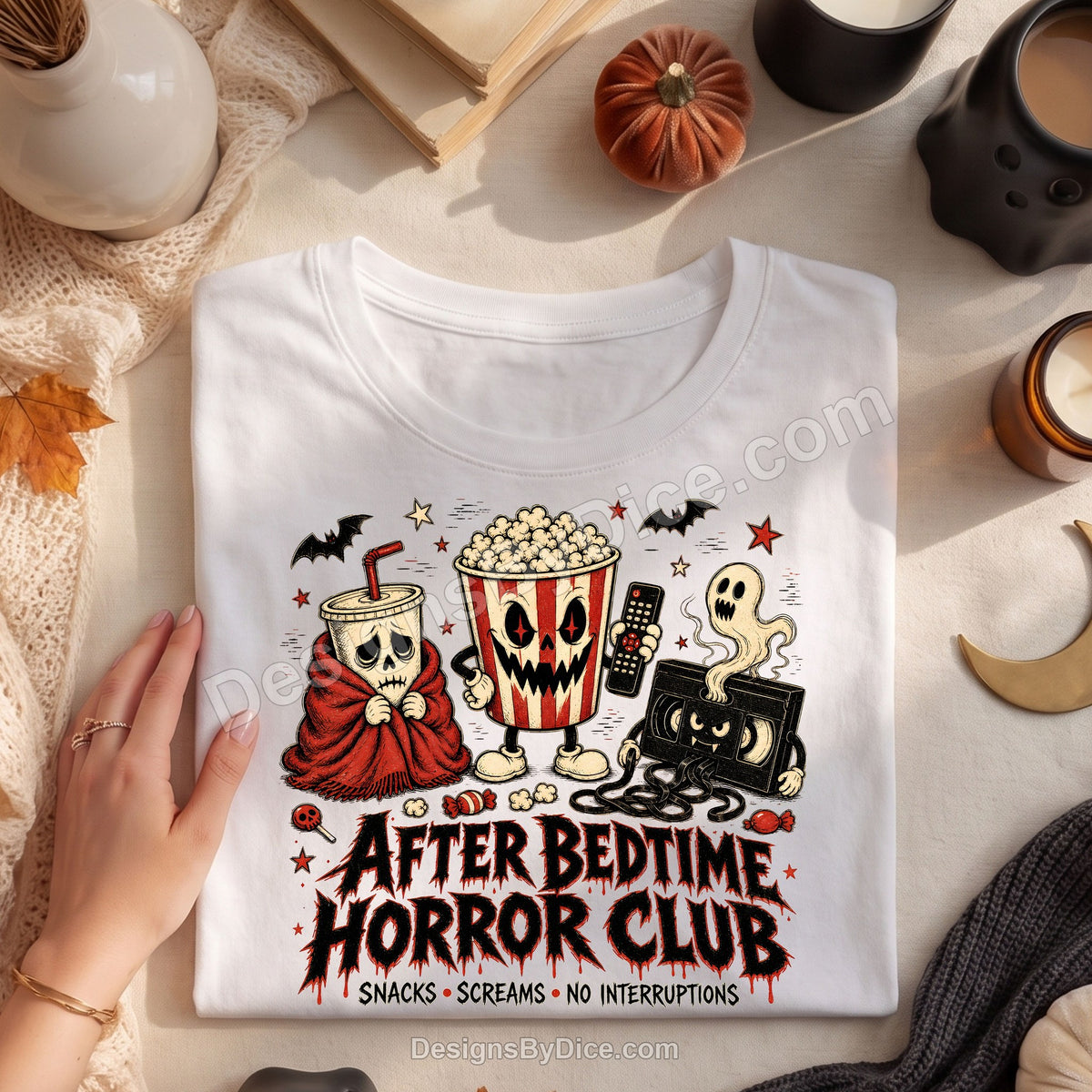 After Bedtime Horror Club Shirt | Retro Halloween Movie Tee
