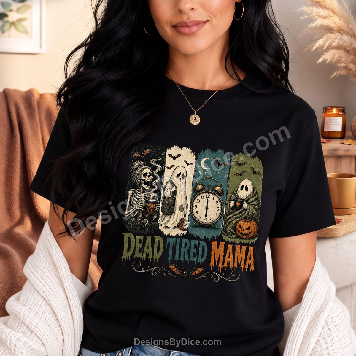 Dead Tired Mama Shirt | Funny Halloween Mom Tee