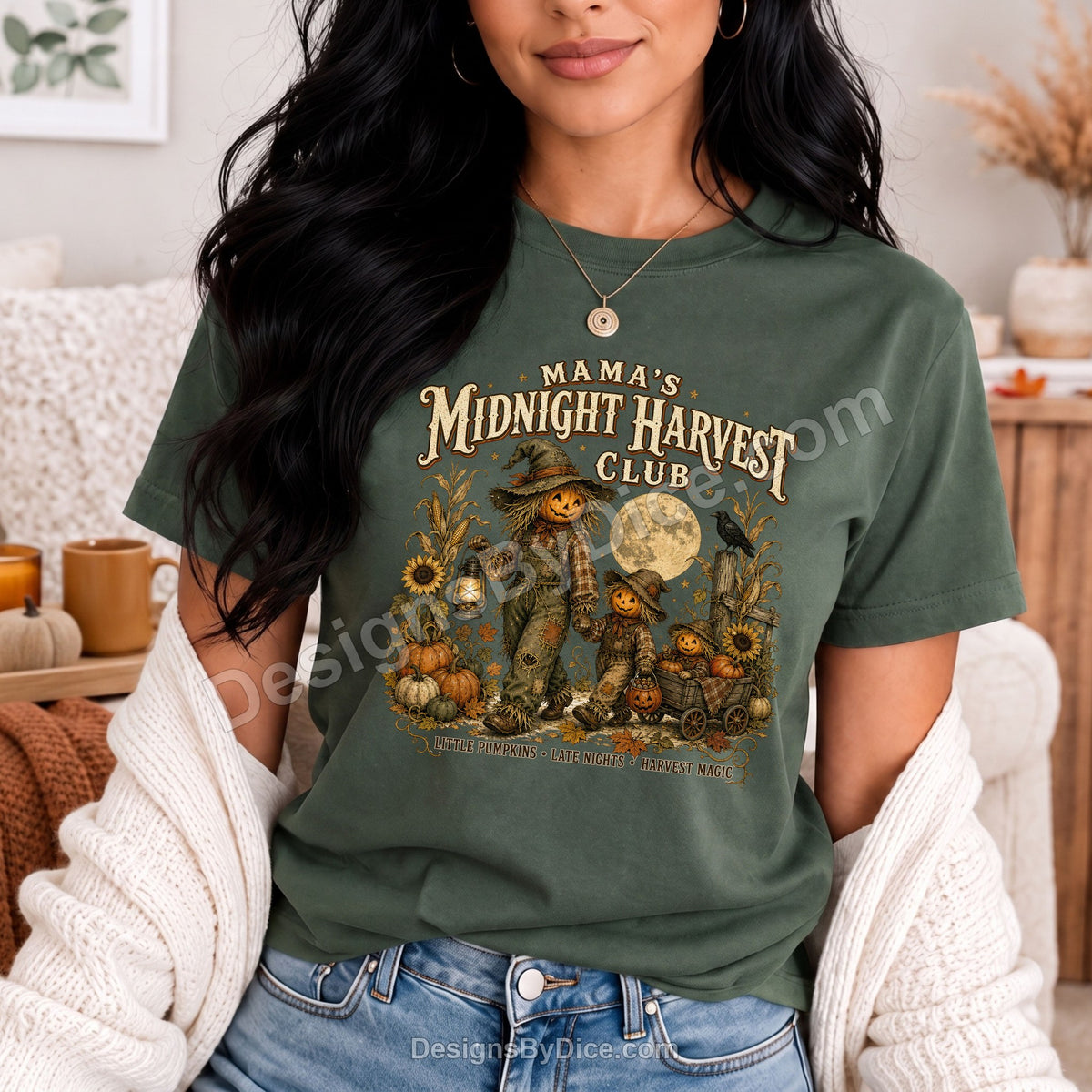 Mama's Midnight Harvest Club Shirt | Vintage Halloween Mom Tee