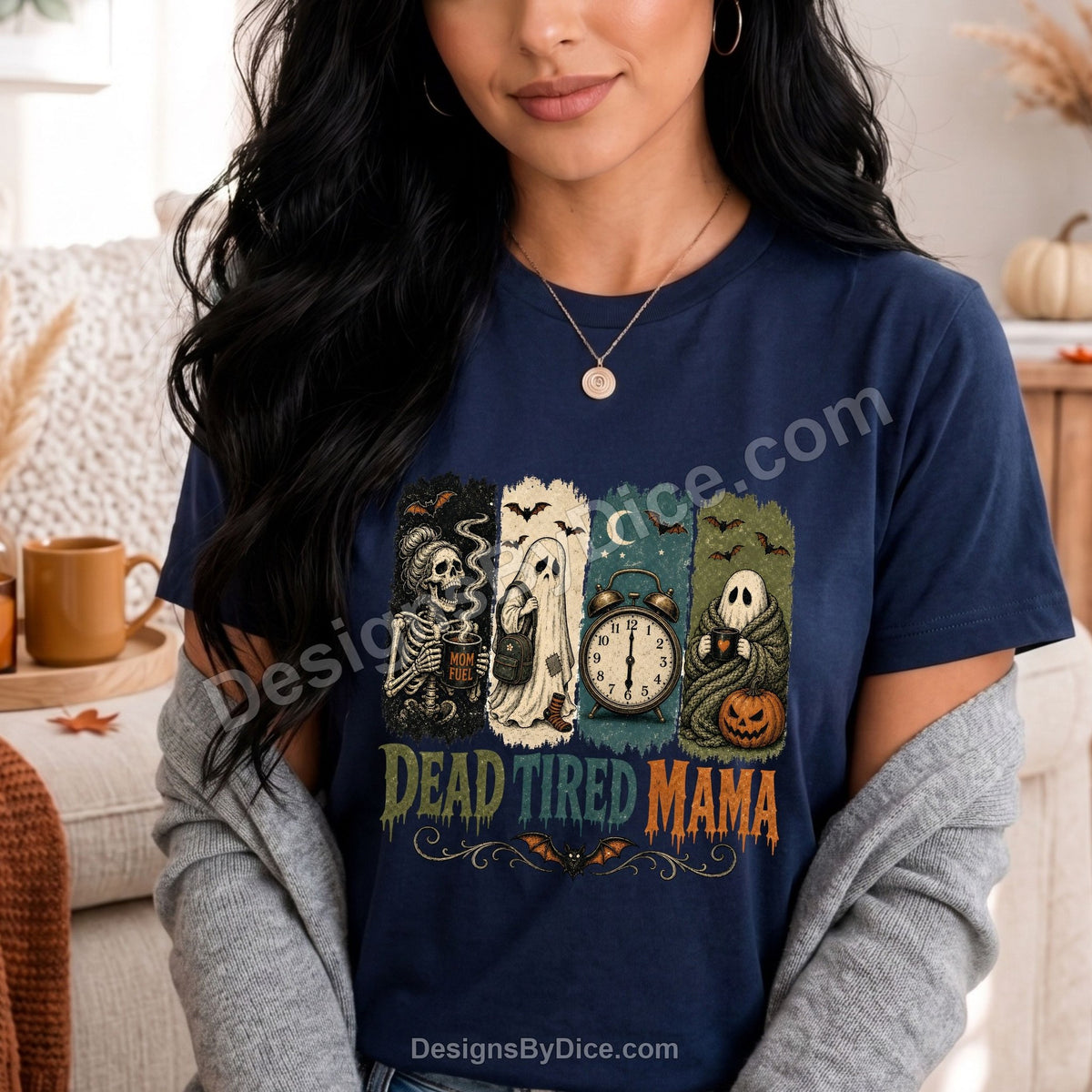 Dead Tired Mama Shirt | Funny Halloween Mom Tee