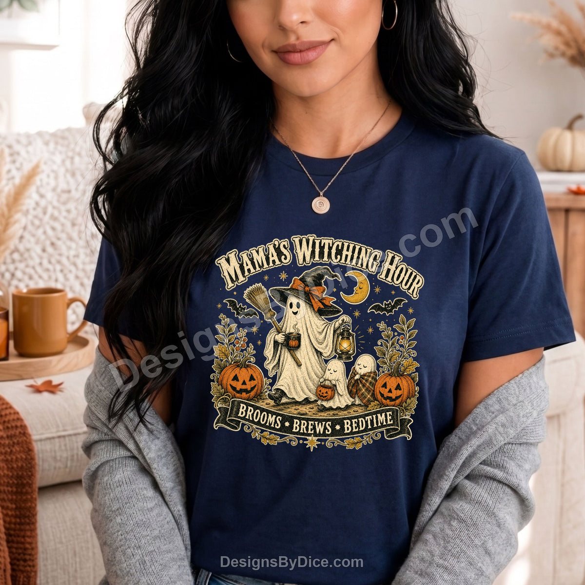 Mama's Witching Hour Shirt | Cute Halloween Mom Ghost Tee