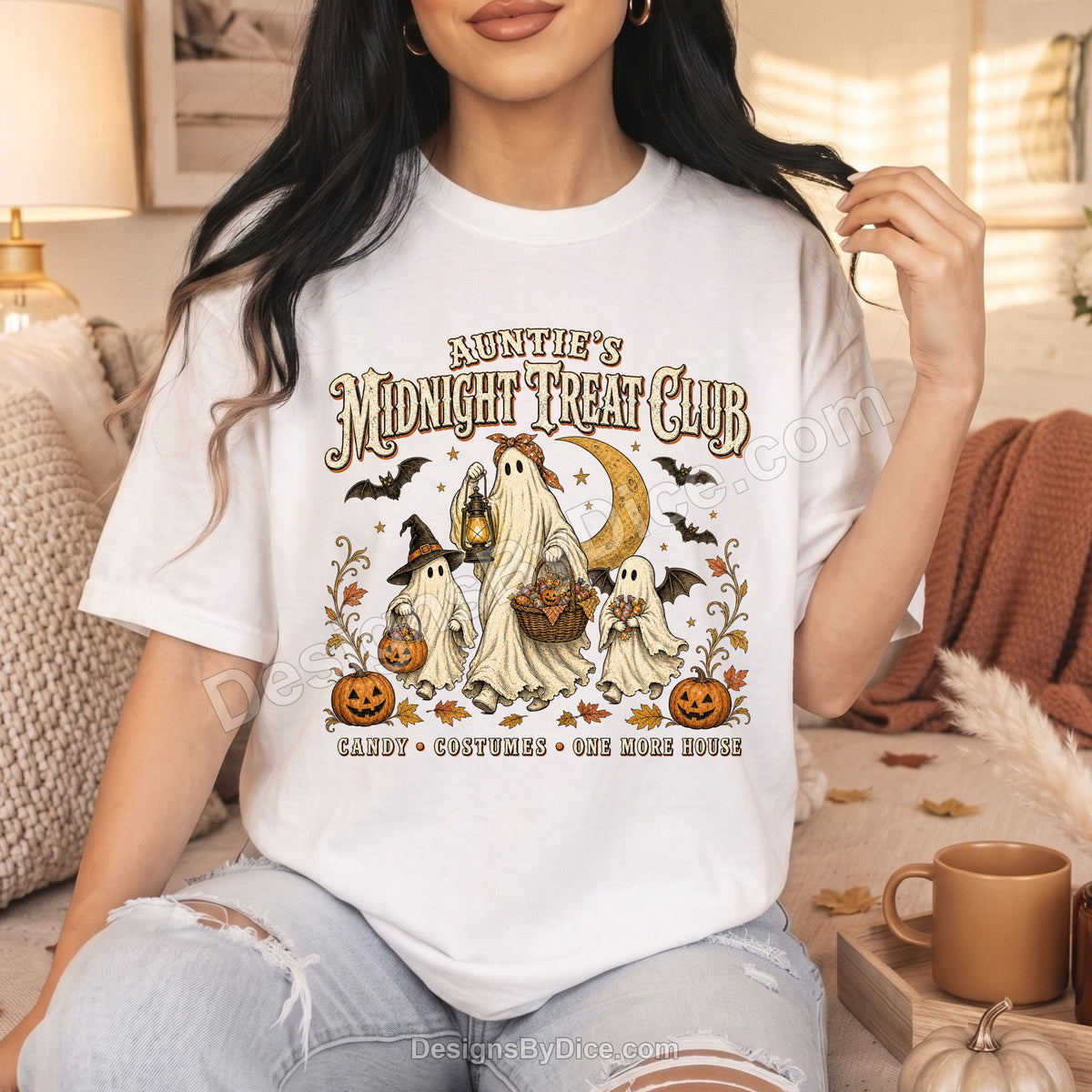 Auntie's Midnight Treat Club Shirt | Funny Halloween Aunt Graphic Tee