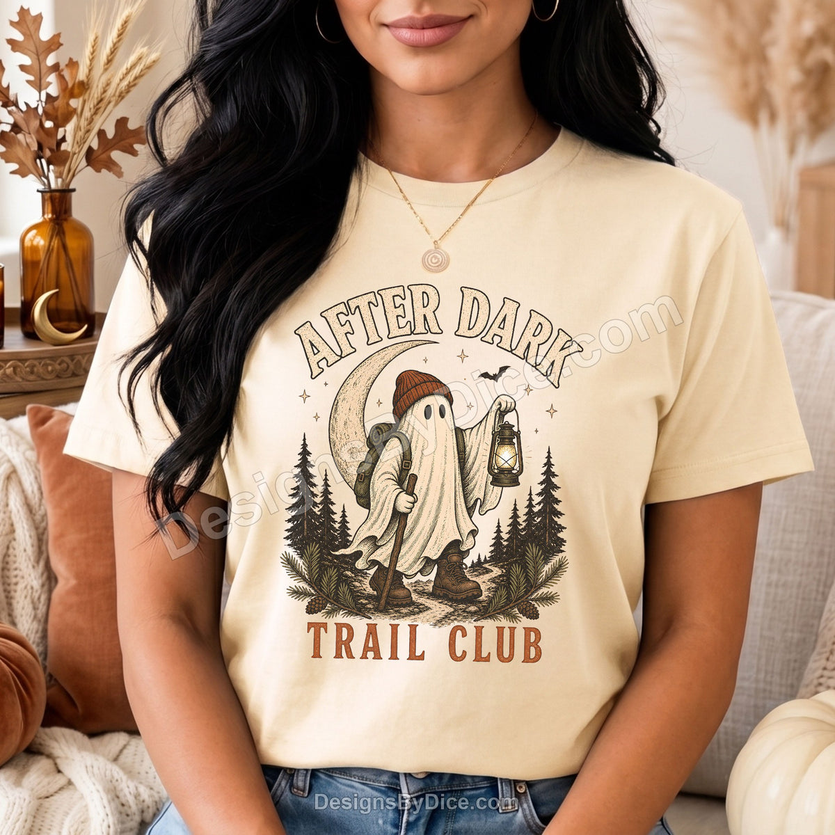 After Dark Trail Club Shirt | Ghost Hiking & Camping Graphic Tee