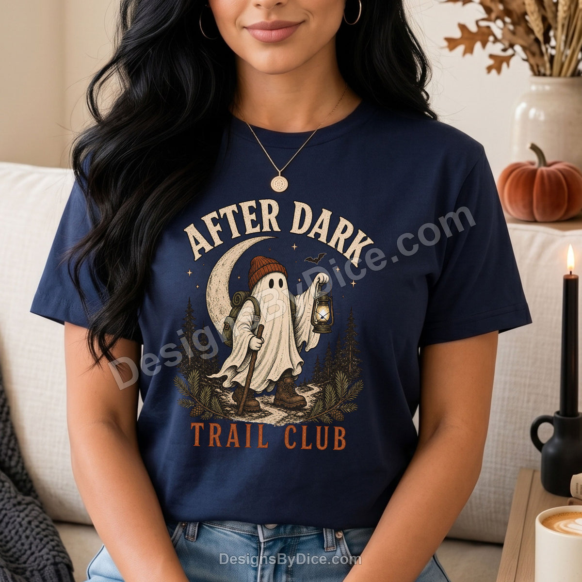 After Dark Trail Club Shirt | Ghost Hiking & Camping Graphic Tee