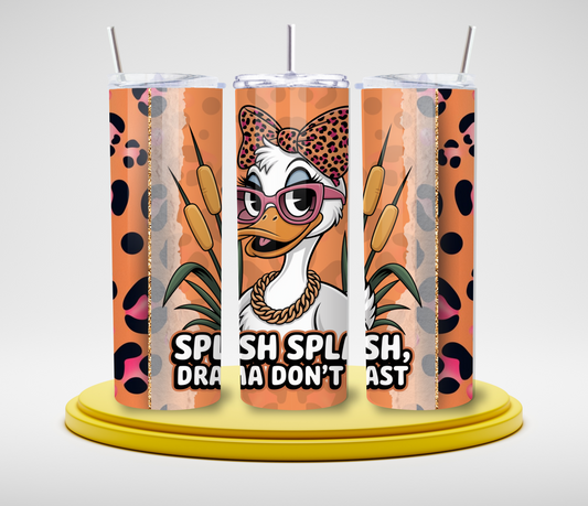 Funny Duck Skinny Tumbler with Straw - 20oz