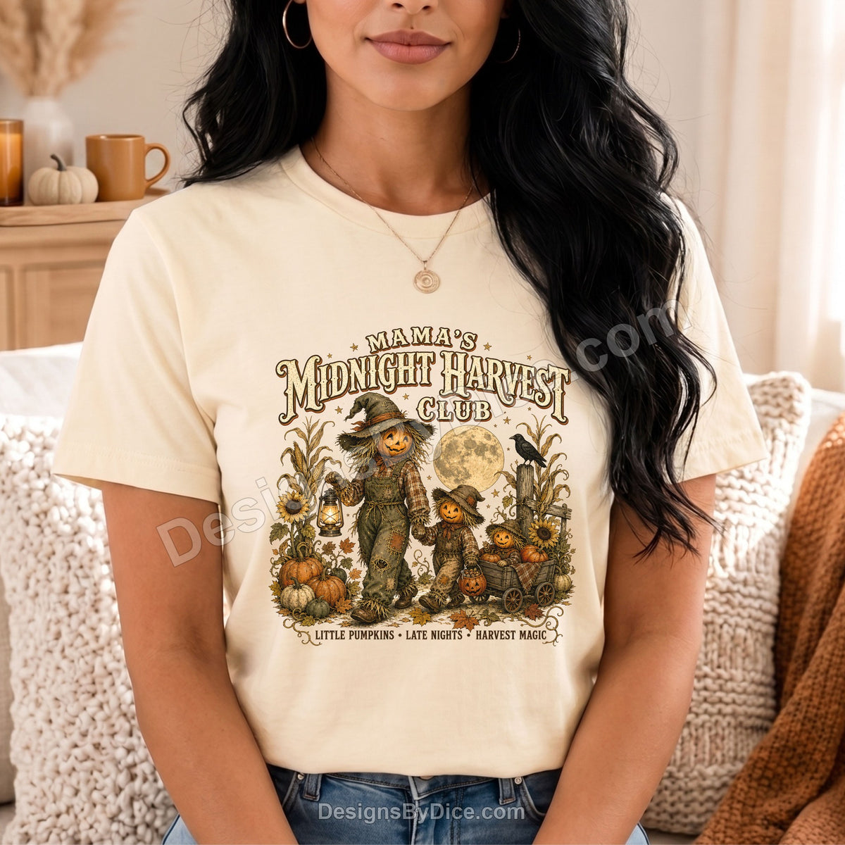 Mama's Midnight Harvest Club Shirt | Vintage Halloween Mom Tee