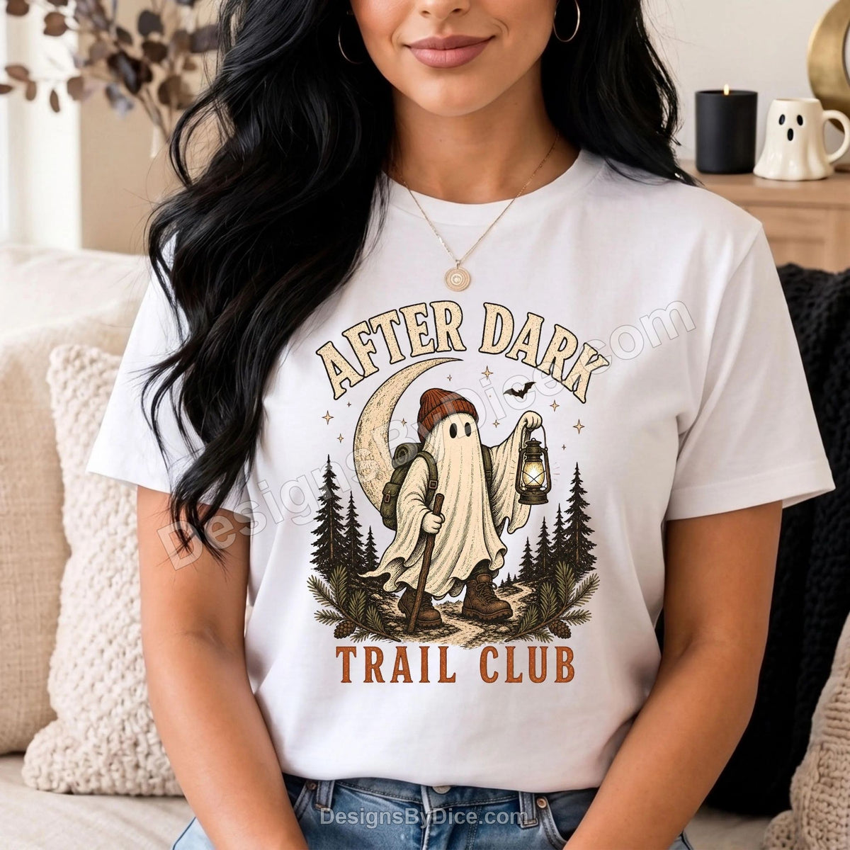 After Dark Trail Club Shirt | Ghost Hiking & Camping Graphic Tee