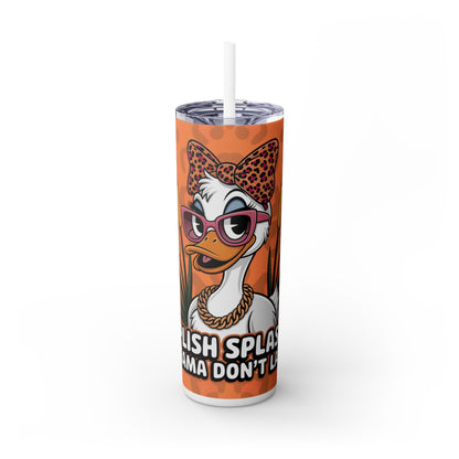 Funny Duck Skinny Tumbler with Straw - 20oz