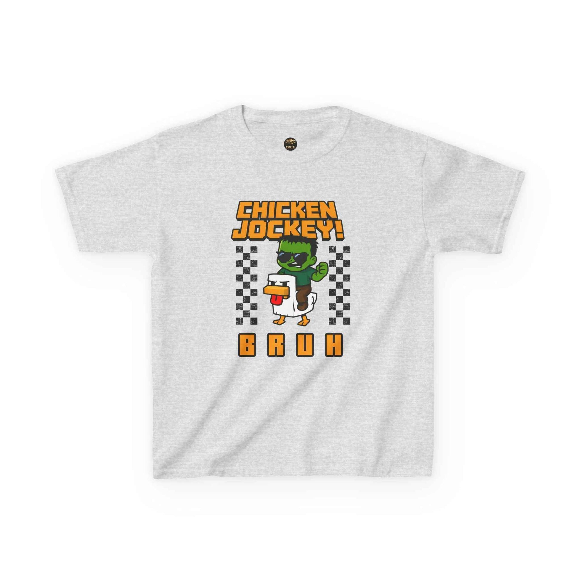 Kids Graphic Tee, Funny Chicken Jockey Design