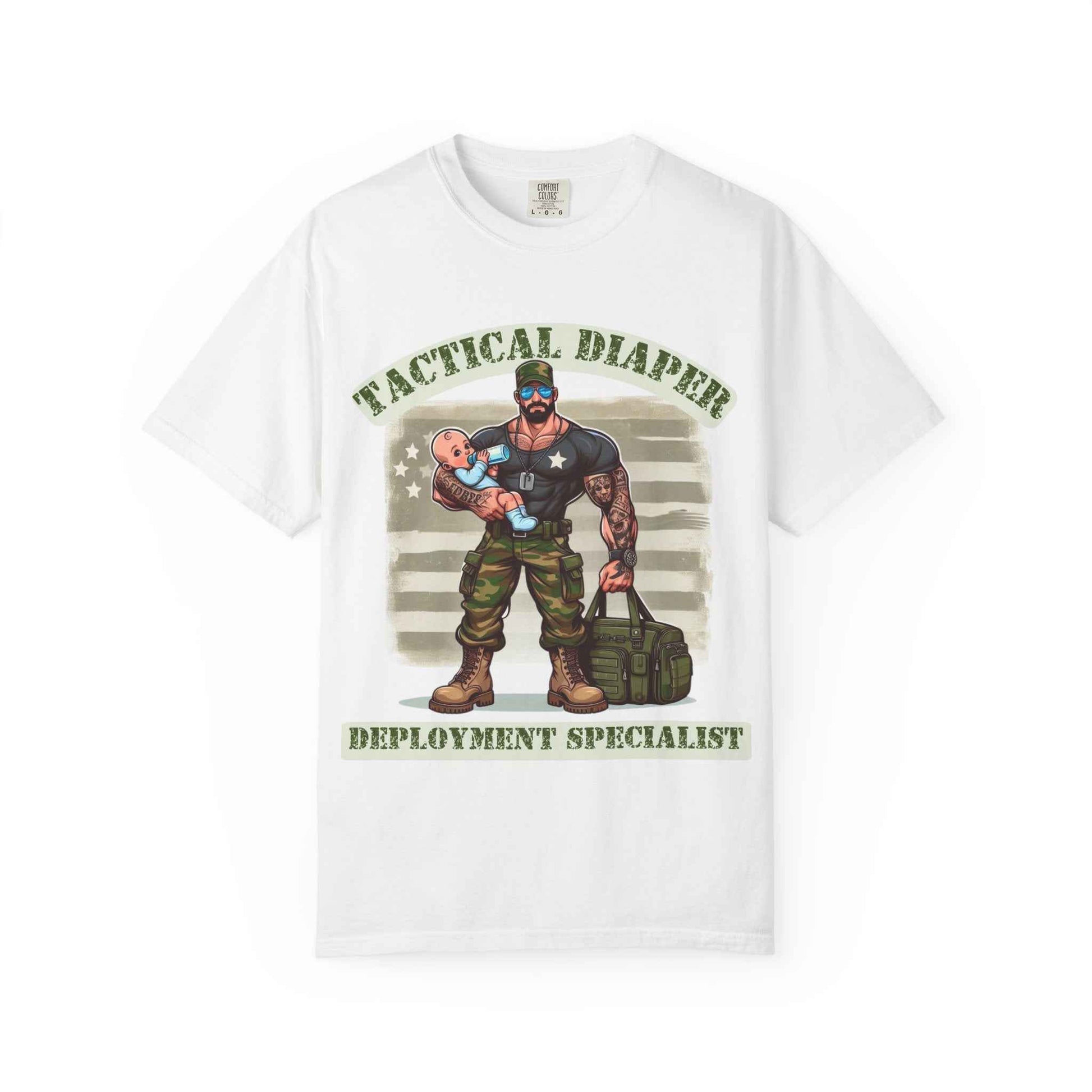 Tactical Dad Tshirt - Green Text