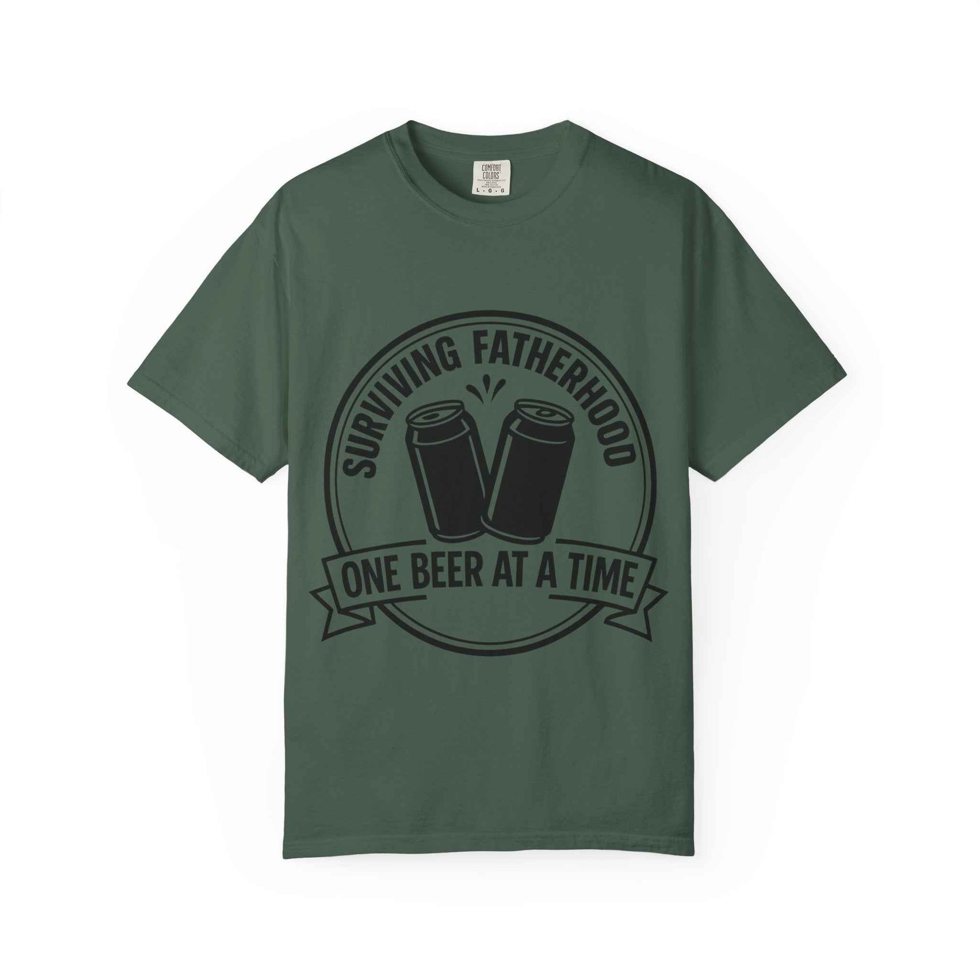 Surviving Fatherhood T-Shirt - Unisex Funny Beer Graphic Tee