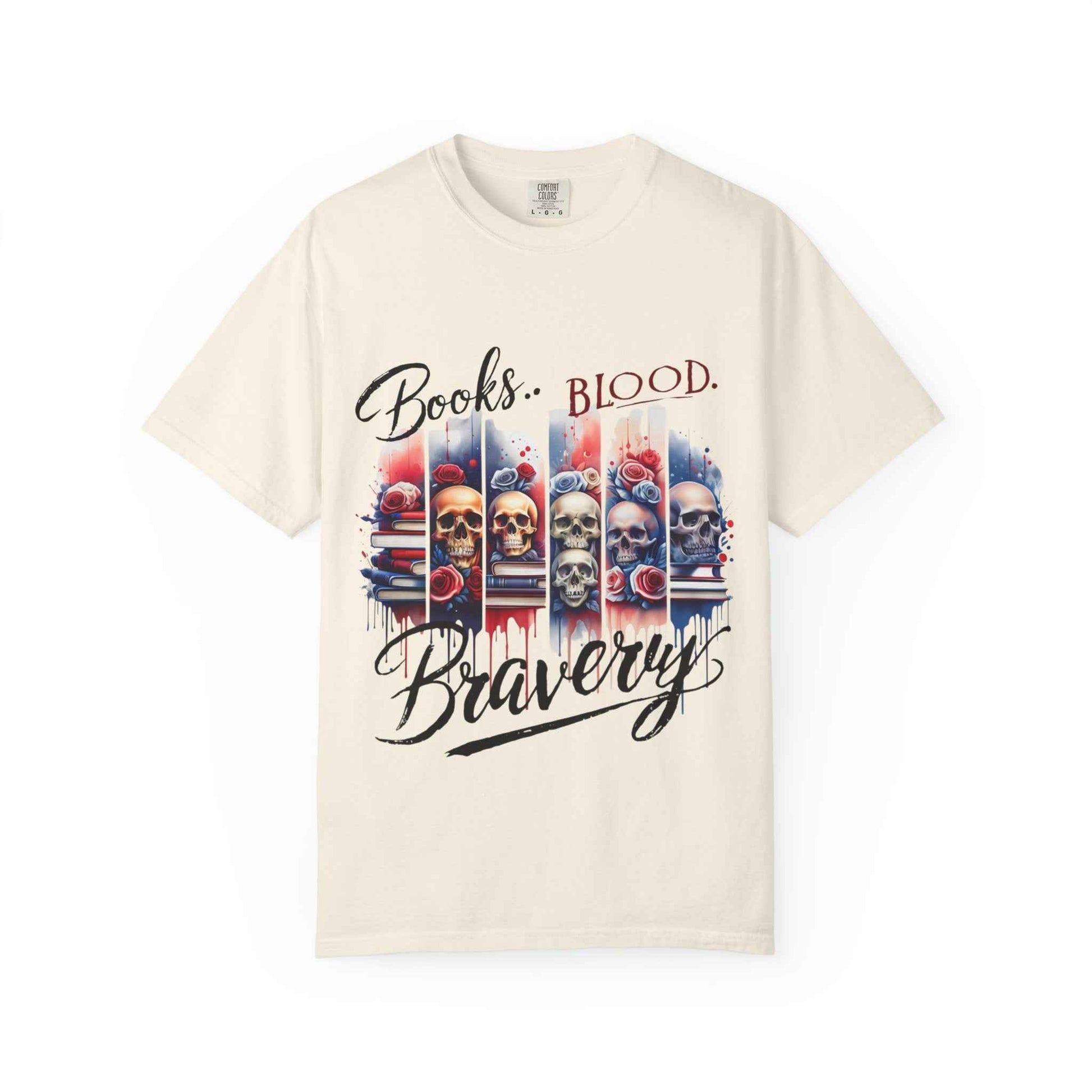 Books, Blood, and Bravery | Patriotic Graphic Tshirt