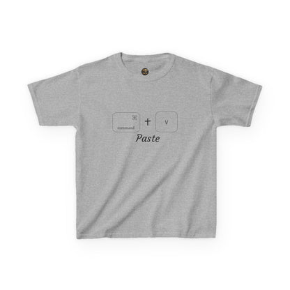 Kids Command + V - Paste Tshirt (Black Border)