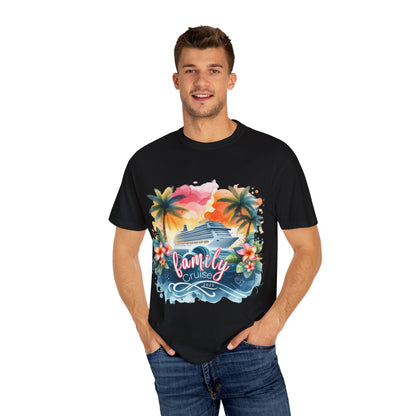 Family Cruise 2025 Unisex Garment-Dyed T-Shirt | Family Matching Tees