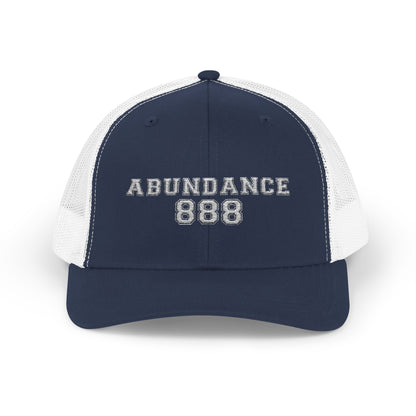 Snapback Trucker Cap with 'Abundance 888'
