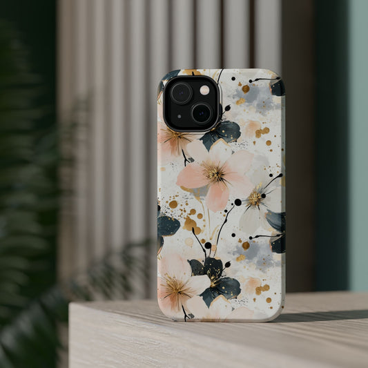 Flower Pattern Magnetic Tough Cases