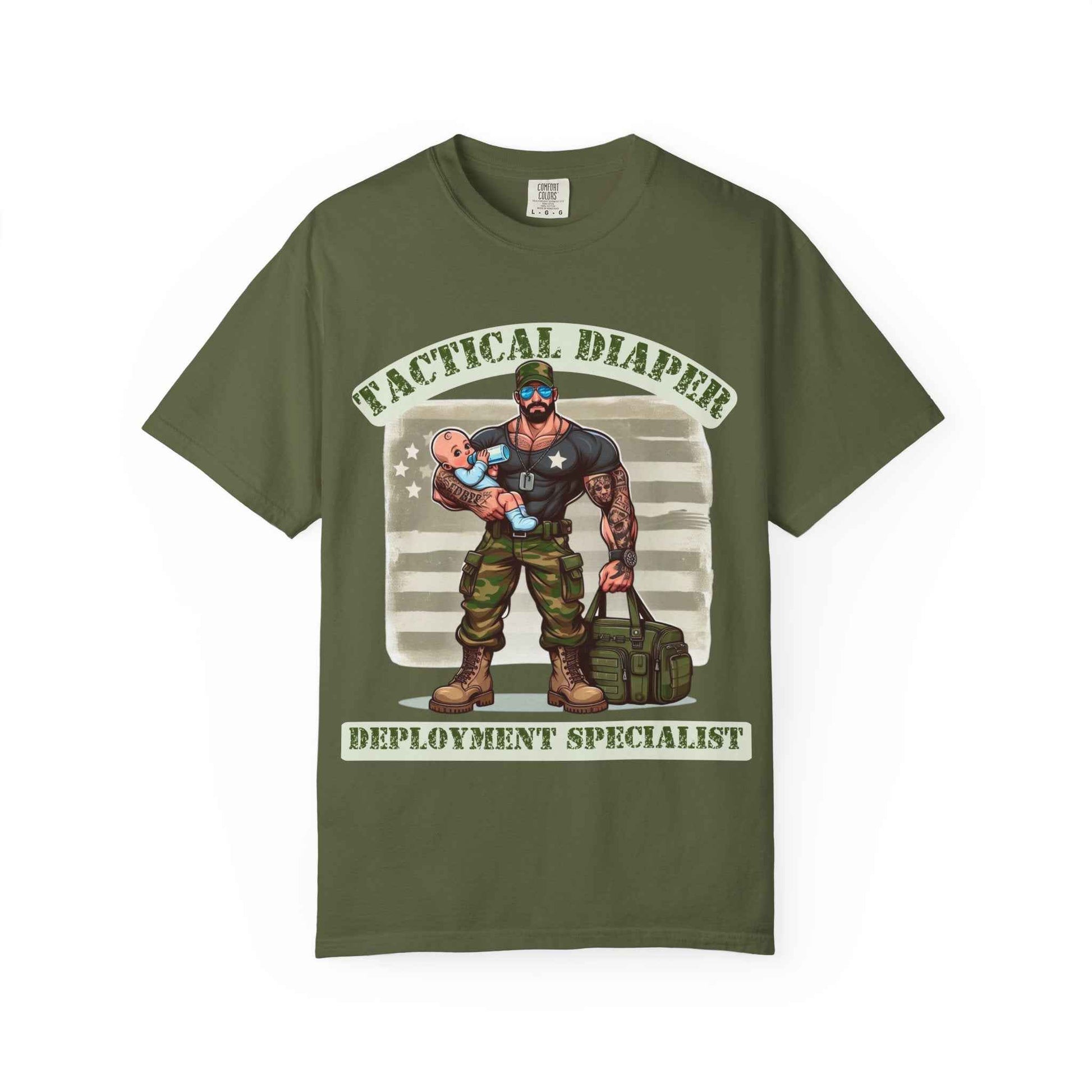 Tactical Dad Tshirt - Green Text