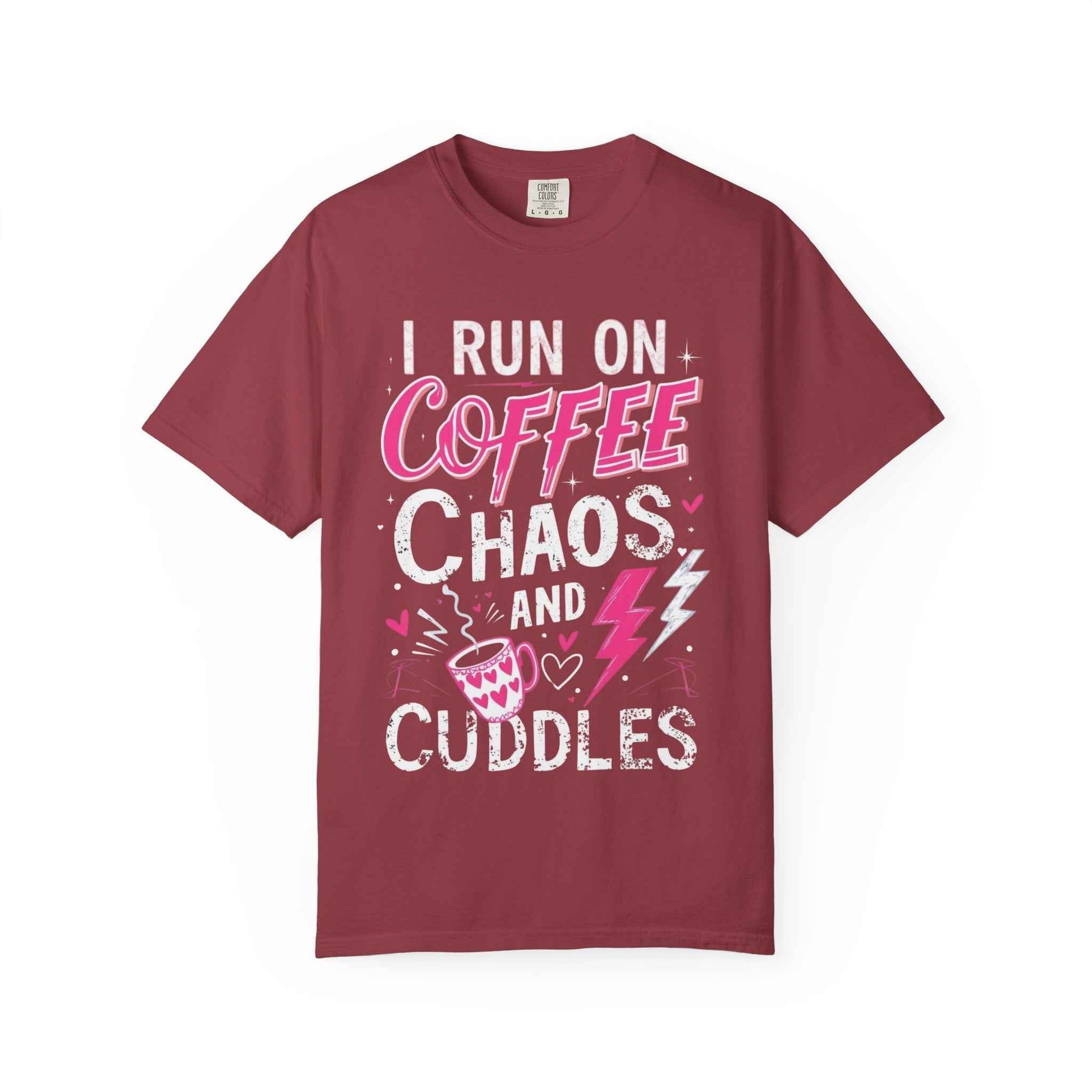 Coffee Chaos and Cuddles T-Shirt for Moms & Coffee Lovers
