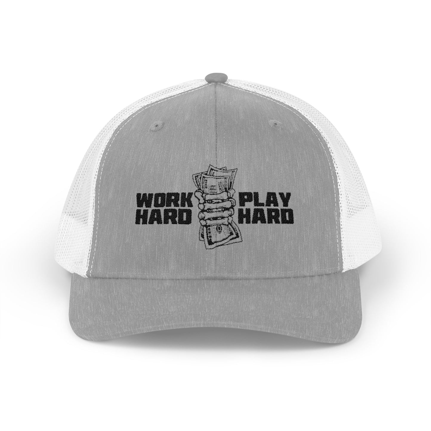 Work Hard Play Hard Snapback Trucker Cap