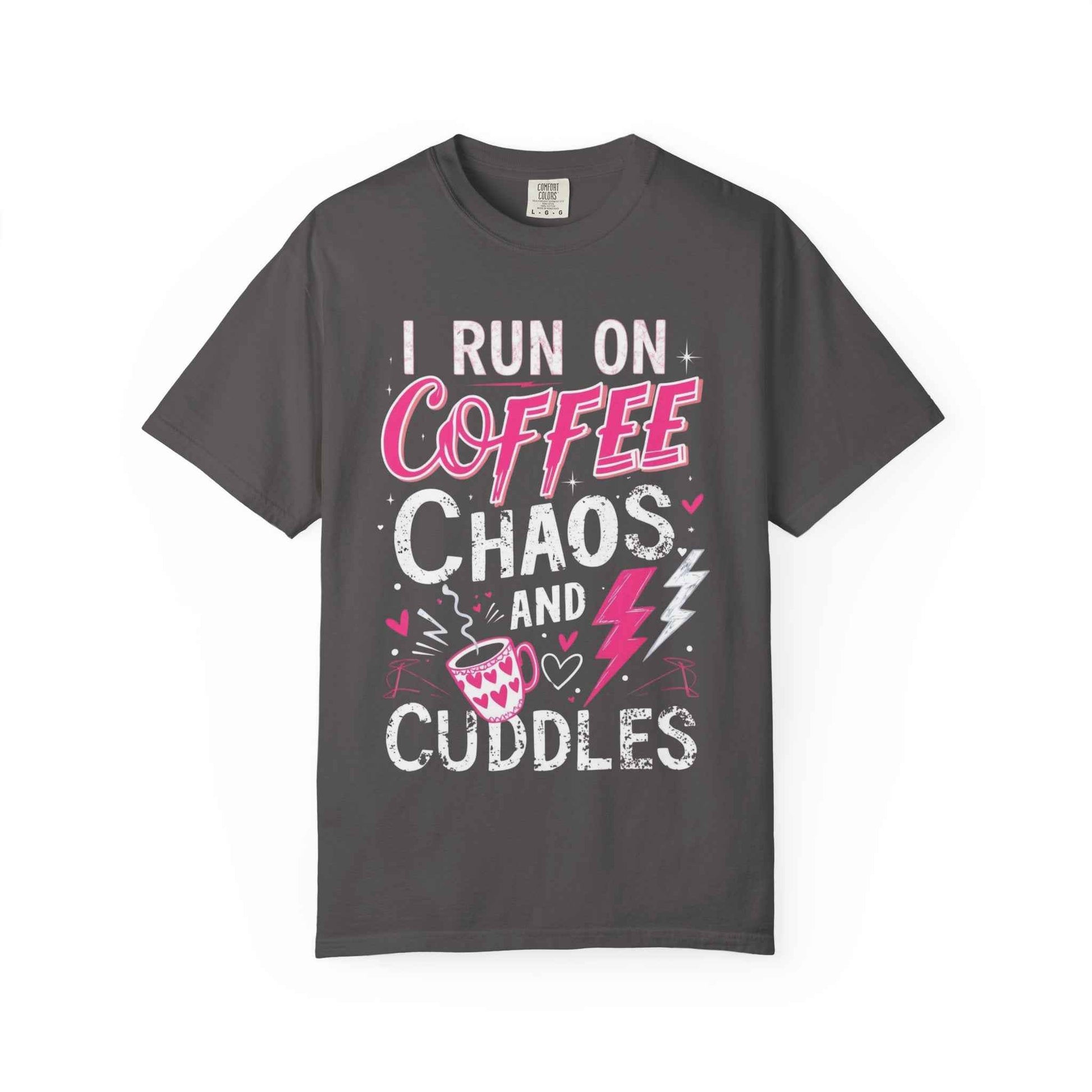 Coffee Chaos and Cuddles T-Shirt for Moms & Coffee Lovers