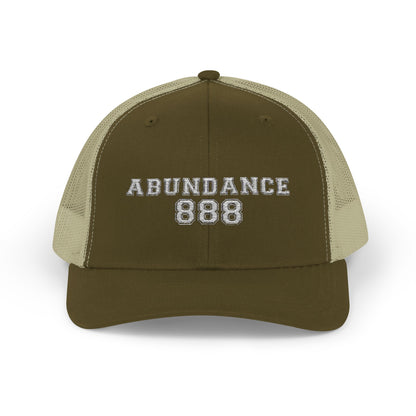 Snapback Trucker Cap with 'Abundance 888'
