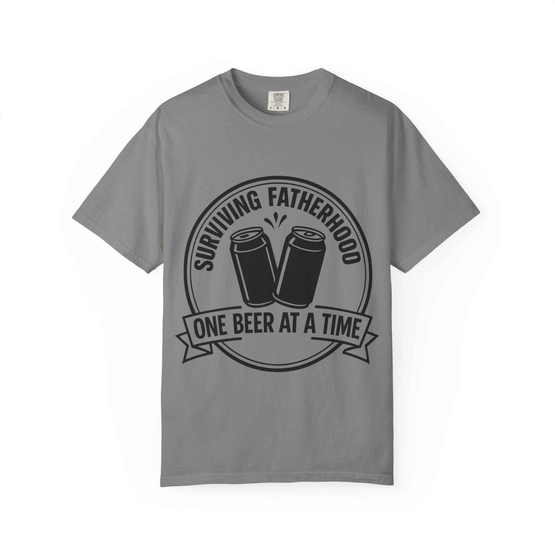 Surviving Fatherhood T-Shirt - Unisex Funny Beer Graphic Tee