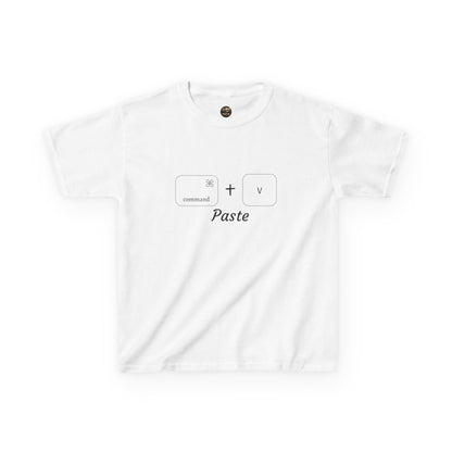 Kids Command + V - Paste Tshirt (Black Border)